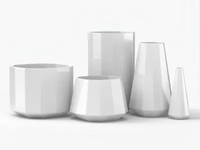 Tiffany vase collection 3D model