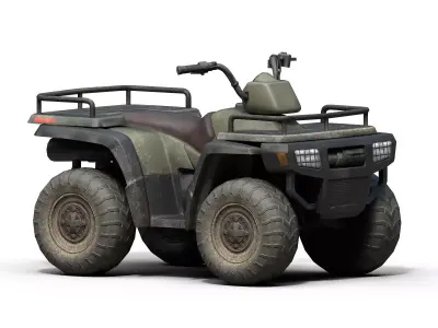 Quad Bike Low-poly 3D model