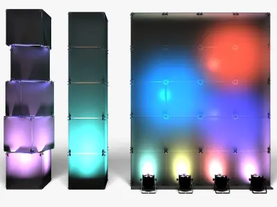 Stage Decor 29 Modular Wall Column 3D model