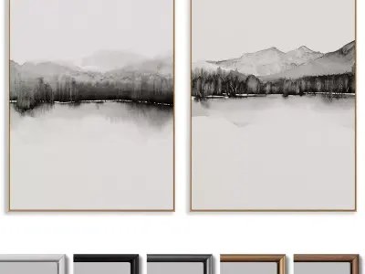 Abstract Painting Frame set 031 3D model