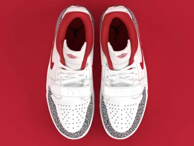 Air Jordan Legacy 312 Low Gym Red Low-poly 3D model