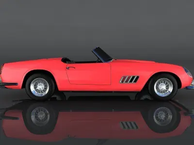Ferrari 250 California Low-poly 3D model