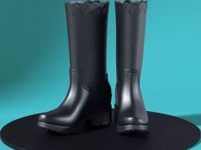 Moncler Simone Rocha Rebekah Rain Boots 3D model