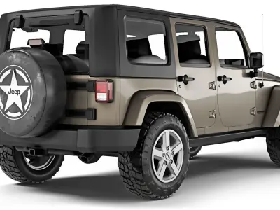 Jeep Wrangler Unlimited 2008 3D model by podshyvalov-htc