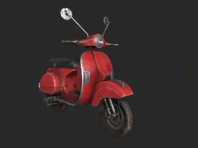 Scooter - Gameready Asset Low-poly 3D model