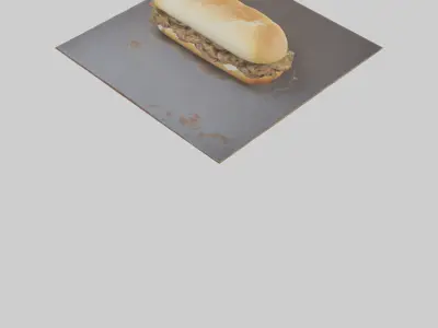 Philly cheesesteak model Low-poly 3D model