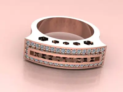 Dynasty Band Ring Jewelry model - for Him 3D print model