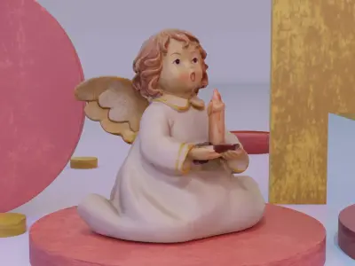 Angel poor art 01 high-poly 3D model