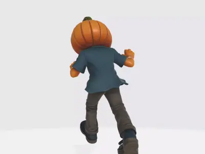 Halloween Pumpkin Head Figurine Spooky Decoration  3D print model