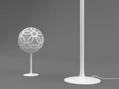 Lamp Set round 3D model