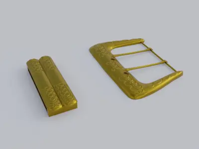 Santa Clause Belt Buckle 3D print model