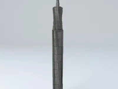 Sci Fi Shapes  - Dystopia Building 5 3D model