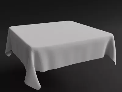 Square Cloth Table 3D model