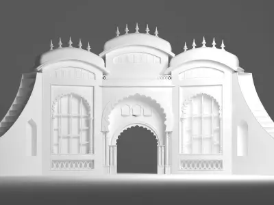 Indian Wedding Stage 3D model
