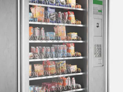 Vending machine - Dispenser - Snack and Drinks 3D model