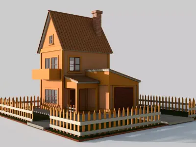 Cartoon House 3D model