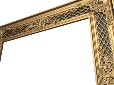 Classic Frame and Mirror 069 Low-poly 3D model