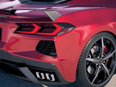 Chevrolet Corvette C8 Stingray CG 2020 VRAY 3D model