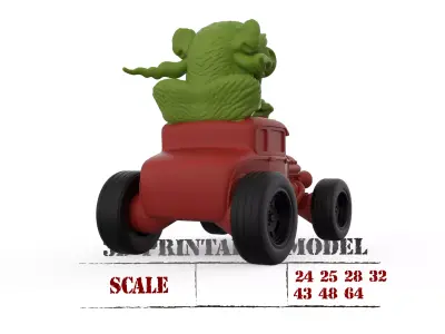 Kustom Kulture HotRod Model Ratfnk Inspired  3D print model