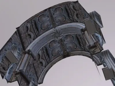 Stairs Museum Corridor Low-poly 3D model