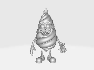 Festive Spiral Ornament Character Whimsical Christmas Holiday 3D print model