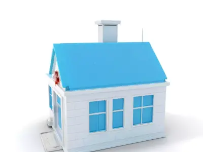 Modern Medical Clinic model pack Low-poly 3D model