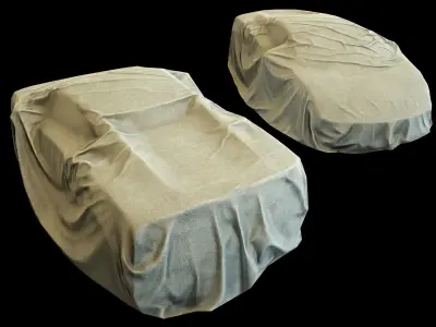 Car Cover b Low-poly 3D model