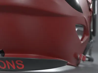American Football Helmet Dragons 3D model