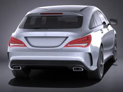 Mercedes-Benz CLA AMG Shooting Brake 2017 VRAY 3D model