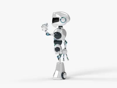 Custom Robot Low-poly 3D model