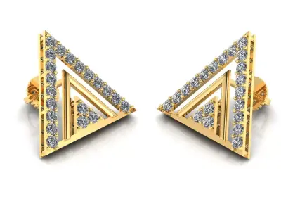 Stone earrings 3D print model