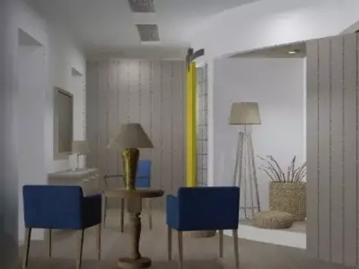 TROULOS-HOME interior design of hotel room 3D model