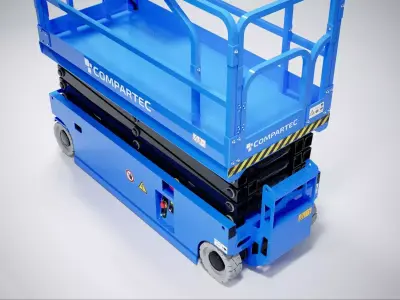 Scissor Lift Rigged With Animation File  3D model