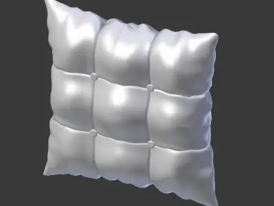 Buttoned Pillow 3D model