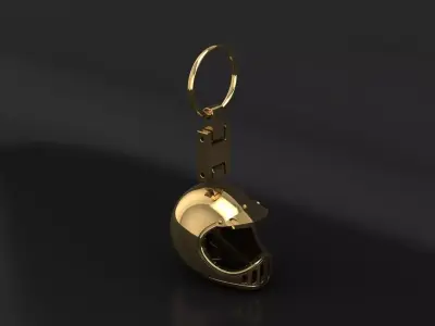 Keychain motorcycle helmet Trinket 3D print model