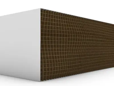 parametric waffle design facade 3D model