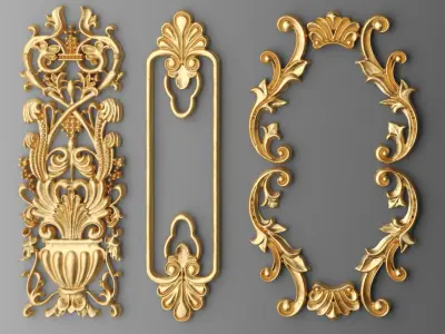 Frame molding set 3D model