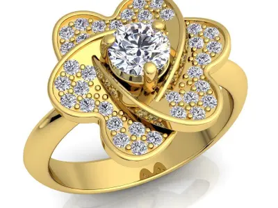 luxury Fancy Ring60 3D print model