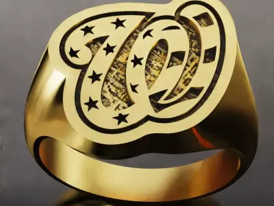 Washington Nationals Baseball Fans Rings 3D Print Models 3D print model