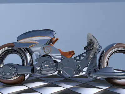 SCIFI SUPER BIKE  Low-poly 3D model