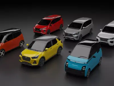Traffic Car Low-poly 3D model