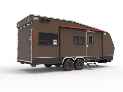 camper van Low-poly 3D model