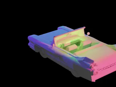 Cadillac convertible - convertible 3D print model