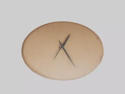 Circular Wall Clock model Low-poly 3D model