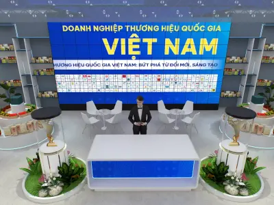 indoor exhibition booth NATIONAL BRAND 3D model