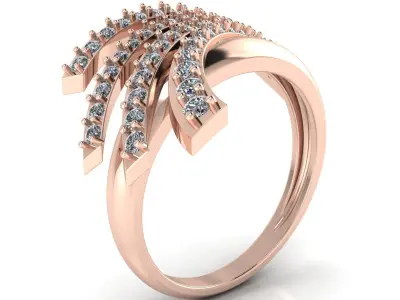 Jewelry Diamond Ring 3D Print Model 3D print model 20