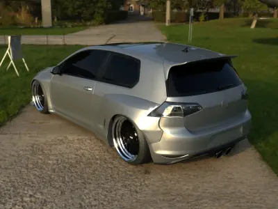 Volkswagen Golf Mk7 GTI Pandem 3D model