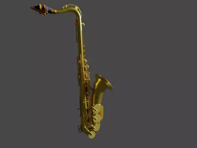 Saxophone gold 3D model