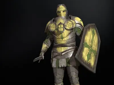 NPC Knight2 Low-poly 3D model