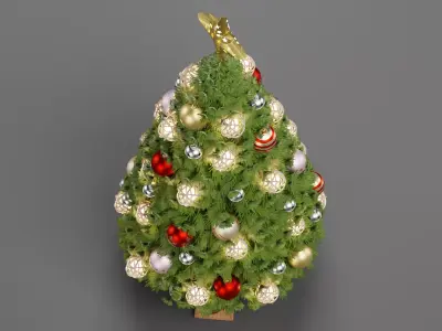 Christmas Tree - Decorated Low-poly 3D model